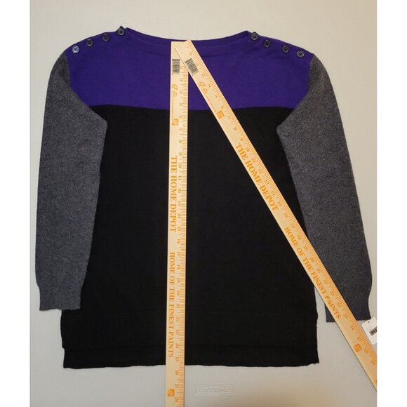 LAUREN RALPH WOMEN'S 100% CASHMERE SWEATER MULTICOLOR SIZE M #892 - Picture 5 of 11